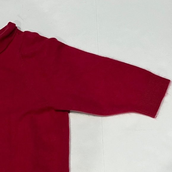 Vintage Red Torrid Angora Lambswool Blend Scoop Cowl Neck Sweater Bow Size 3 - Picture 6 of 15